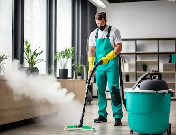 General facility cleaning in progress